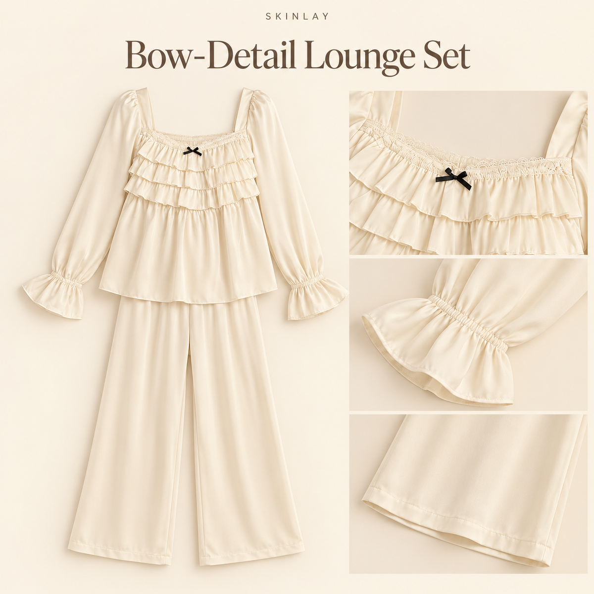 Bow-Detail Lounge Set